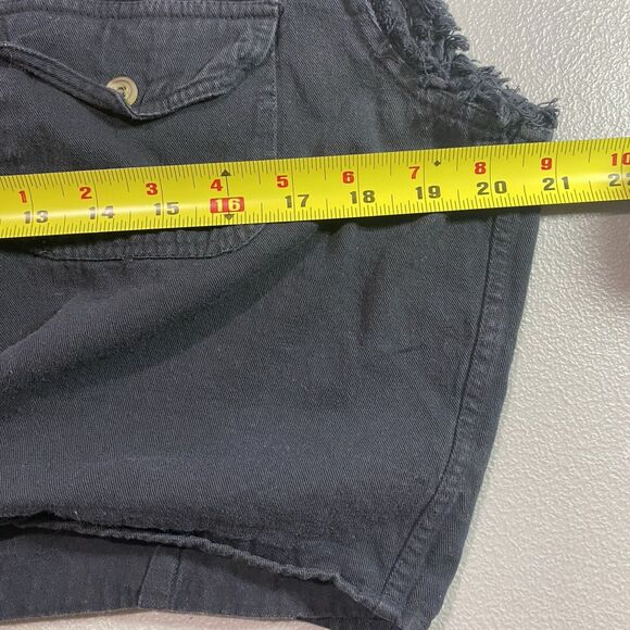 BIKER DESIGN LADIES ONLY Vest Denim Cropped Top Tie Front Sleeveless XL Black - Picture 5 of 10